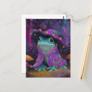 Adorable Frog Wizard Postcard