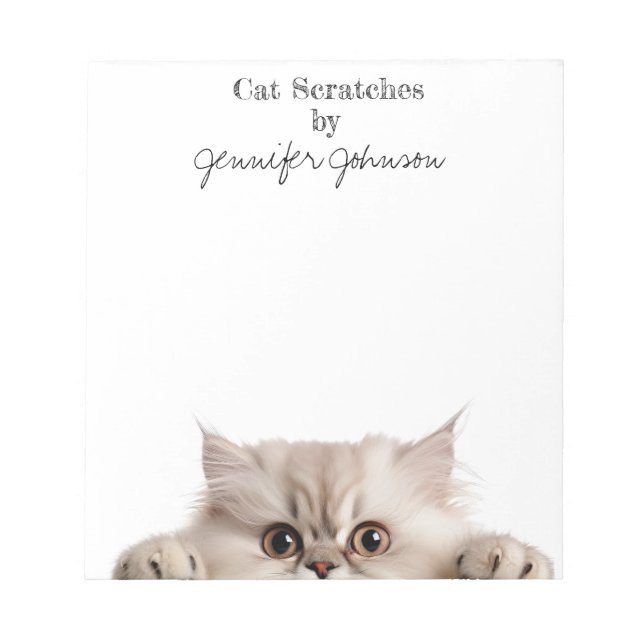 Adorable Funny Cat Notepad (Front)