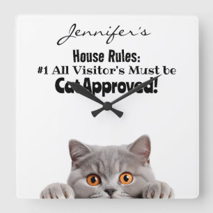 Adorable Funny Cat Wall Clock