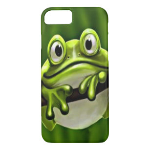 Adorable Funny Cute Smiling Green Frog In Tree Case-Mate iPhone Case