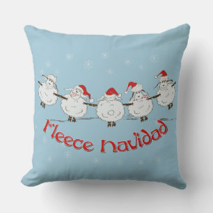 Adorable FUNNY Fleece Navidad Christmas Sheep Cushion