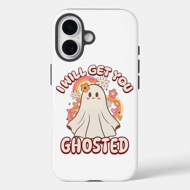 Adorable Funny Ghost – Cute Valentine Ghost Case-Mate iPhone Case (Back)