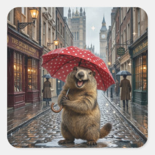 Adorable Funny Marmot Sticker