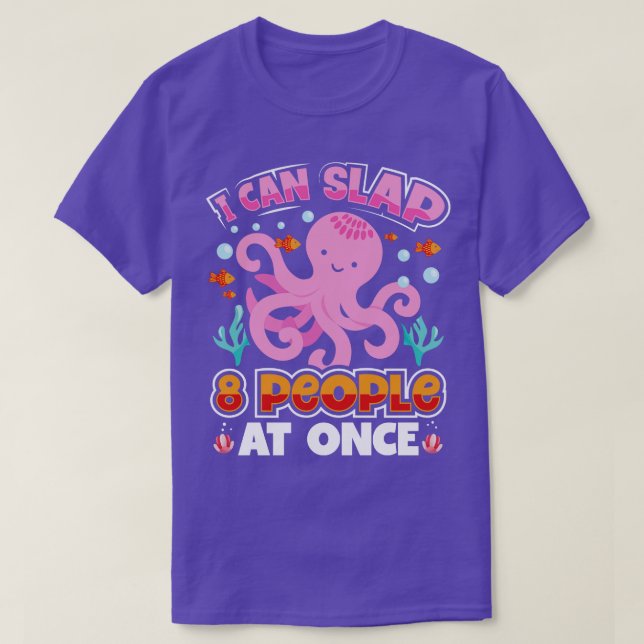 Adorable Funny Octopus T-Shirt (Design Front)