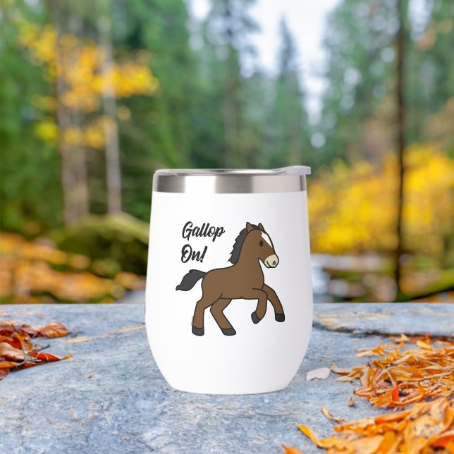 Adorable Gallop On! Happy Foal Kawaii Horse Design (Outdoor)