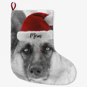 Adorable German Shepherd Christmas Stocking