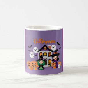 Adorable Ghost House Decor for Halloween Coffee Mug