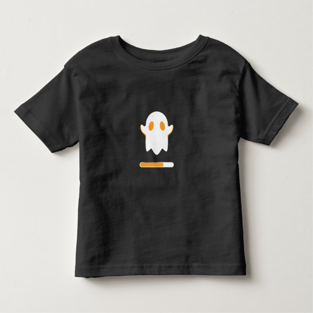 Adorable Ghost & Loading Bar Toddler T-Shirt (Front)