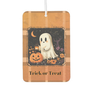 Adorable Ghost Trick or Treat Halloween Candy Car Air Freshener