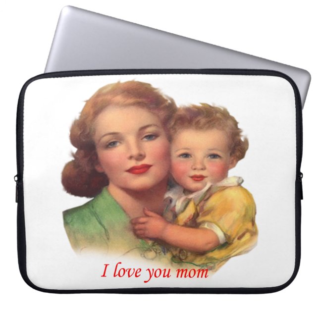 Adorable Gift for Mother's Day Laptop Sleeve (Front)