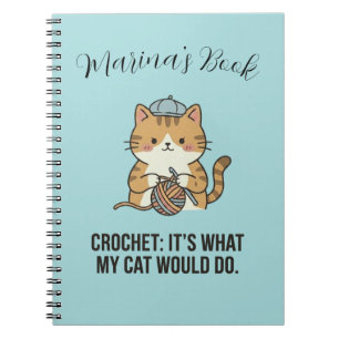 Adorable Ginger Cat Crochet Yarn Create Your Own Notebook