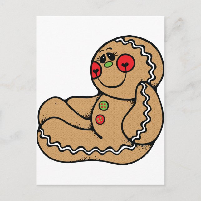 adorable gingerbread man postcard (Front)