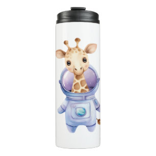 Adorable Giraffe Astronaut Illustration Classic T- Thermal Tumbler