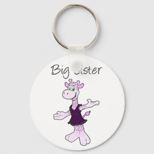 Adorable Giraffe Big Sister Key Ring