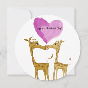 Adorable Giraffe Lovers Card