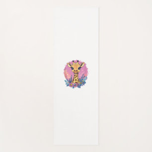 Adorable Giraffe Surrounded By Flowers _2 Yoga Mat