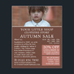 Adorable Girl, Children's Clothing Store Advert Flyer<br><div class="desc">Adorable Girl,  Children's Clothing Store Advertising Flyers By The Business Card Store.</div>