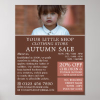 Adorable Girl, Children's Clothing Store Advert