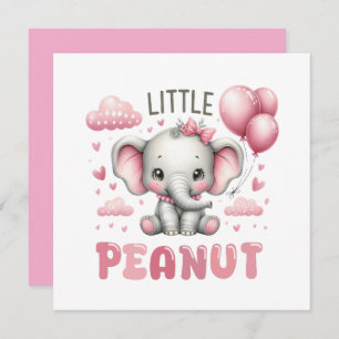 Adorable Girl Little Peanut Invitation