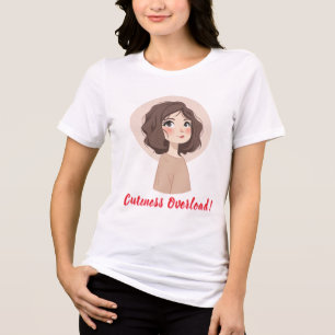 Adorable Girl with Soft Aesthetic Tri-Blend Shirt