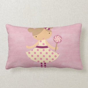 Adorable Girly Country Doll Lumbar Cushion