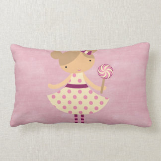 Adorable Girly Country Doll Lumbar Cushion