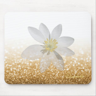 Adorable Girly,Daisy ,Glittery,Bokeh ,Personalised Mouse Pad