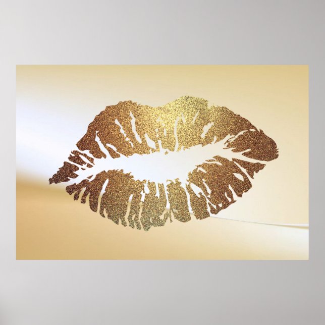 Adorable Glittery  Lips,Kiss Poster (Front)