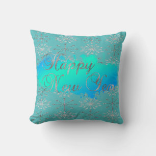 Adorable Glittery Silver Snowflakes Cushion