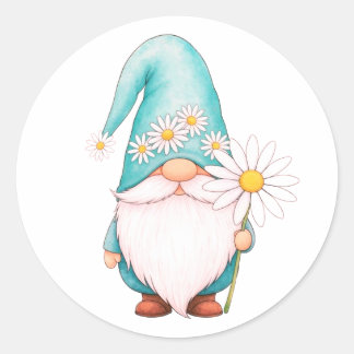 Adorable Gnome Sheet or Roll of Stickers