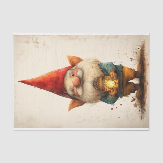 Adorable Gnome with the Pointiest Hat! Tissue Paper (Front)