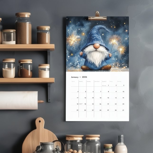 Adorable Gnomes 2026 Single Page Calendar (Creator Uploaded)