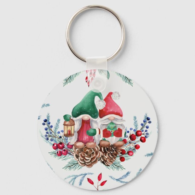 Adorable Gnomes  Key Ring (Front)