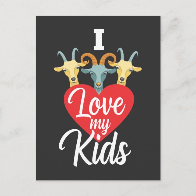 Adorable Goat Lover Mum Humour Animal Family Postcard (Front)