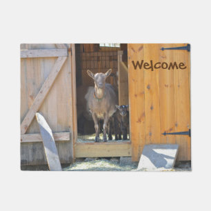 Adorable Goat Welcome Mat