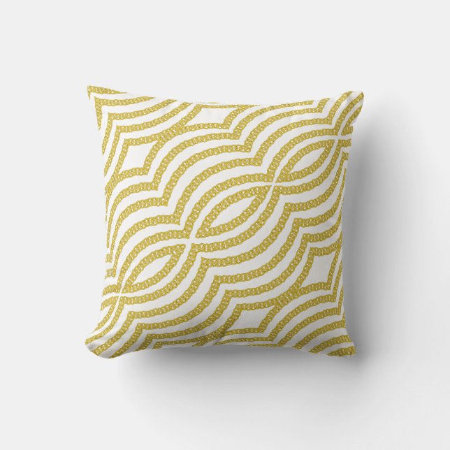 Adorable Gold Chains Throw Pillows  (Front)