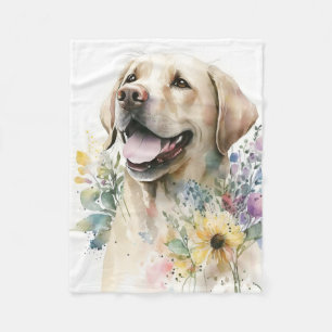 Adorable Golden Labrador Puppy Dog Fleece Blanket