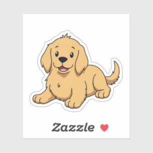 Adorable Golden Retriever, Cosy Anime Charm, Small