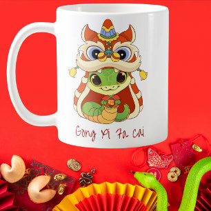 Adorable Gong Xi Fa Cai Year of the Snake Coffee Mug