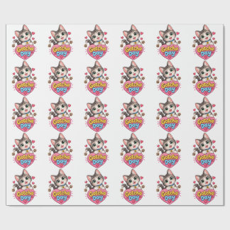 Adorable Gotcha Day Cat Wrapping Paper