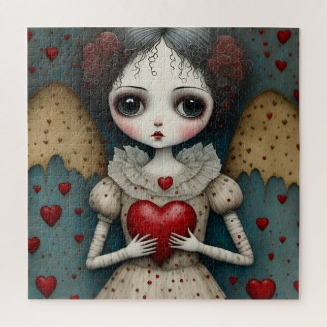 Adorable Gothic Valentine Doll Jigsaw Puzzle (Vertical)