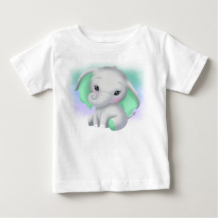 ADORABLE GRAY ELEPHANT WITH GREEN EARS BABY T-Shirt