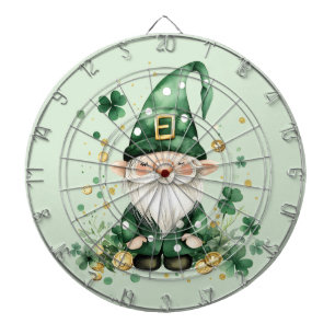 Adorable Green St. Patrick's Day Gnomes Dartboard