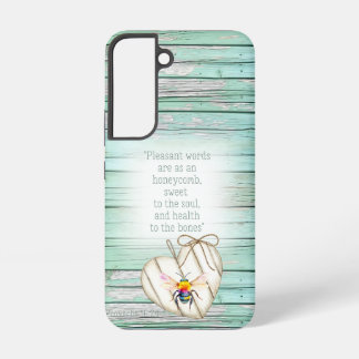 Adorable Green Wood Heart Rainbow Bee Scripture Samsung Galaxy Case