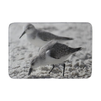 adorable grey and white wildlife photo sea gulls bath mat