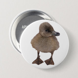 Adorable Grey Duckling Close-Up Photograph 7.5 Cm Round Badge