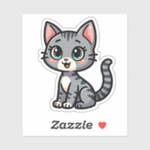 Adorable Grey Tabby Kitten – Pastel Style