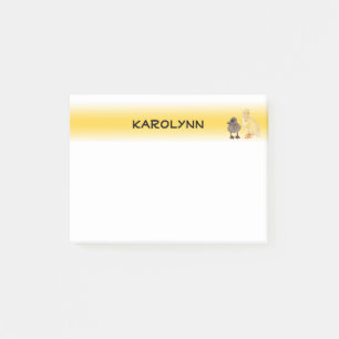 Adorable Grey  Yellow Ducklings Photo Template Post-it Notes