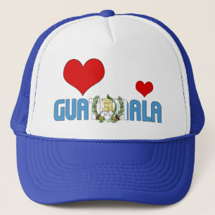 Adorable Guatemala Flag Hearts Patriotic Trucker Hat