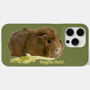 Adorable Guinea Pig Eating Celery Photography iPhone 15 Pro Max Case